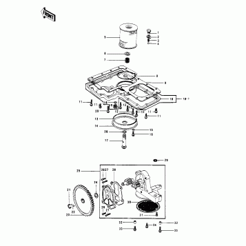 OIL PUMP/OIL FILTER/OIL PAN ('78 C1/C1A)