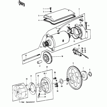 STARTER MOTOR/STARTER CLUTCH ('78 C1/C1A