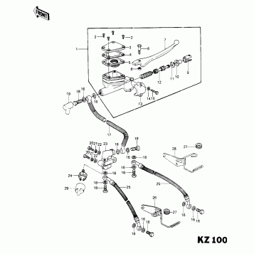 FRONT MASTER CYLINDER (KZ1000-C1A)