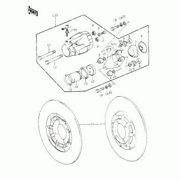 FRONT BRAKE ('78 C1/C1A)