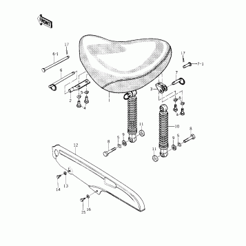 SEAT/CHAIN COVER ('78 C1/C1A)