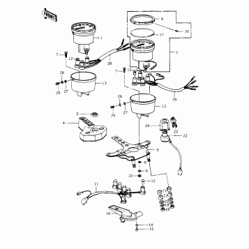 METERS/IGNITION SWITCH ('78 C1/C1A)