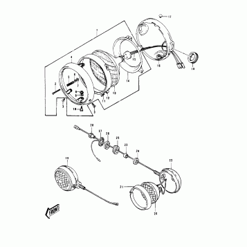 HEADLIGHT/PURSUITLIGHTS ('78 C1/C1A)