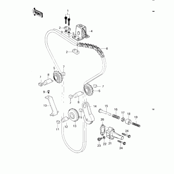 CAM CHAIN/TENSIONER ('79-'81 C2/C3/C4)