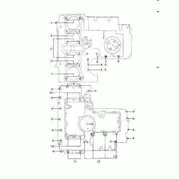CRANKCASE BOLT & STUD PATTERN ('79-'81 C
