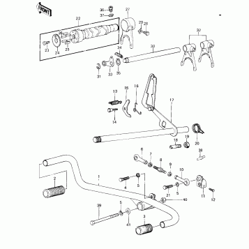 GEAR CHANGE MECHANISM ('79-'81 C2/C3/C4)