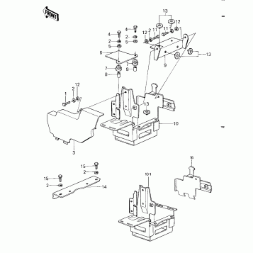 BATTERY CASE/ELECTRO BRACKET ('79-'81 C2