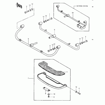 FOOTRESTS ('79-'81 C2/C3/C4)