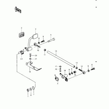 BRAKE PEDAL ('79-'81 C2/C3/C4)