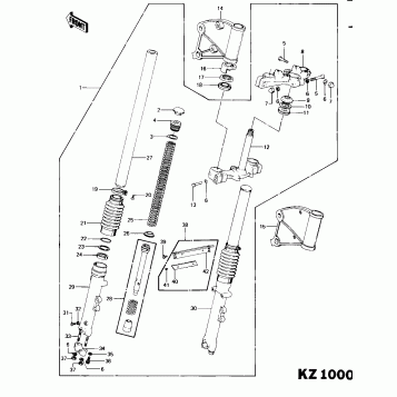 FRONT FORK (KZ1000-C2/C3)