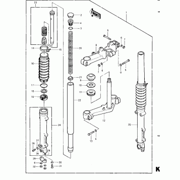 FRONT FORK (KZ1000-C4)