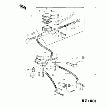 FRONT MASTER CYLINDER (KZ1000-C2/C3)