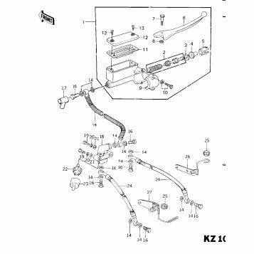 FRONT MASTER CYLINDER (KZ1000-C4)