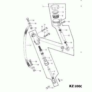 REAR MASTER CYLINDER ('79-'81 C2/C3/C4)