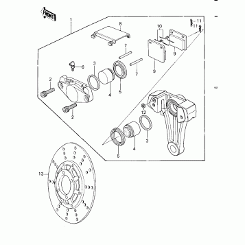 REAR BRAKE ('79-'81 C2/C3/C4)