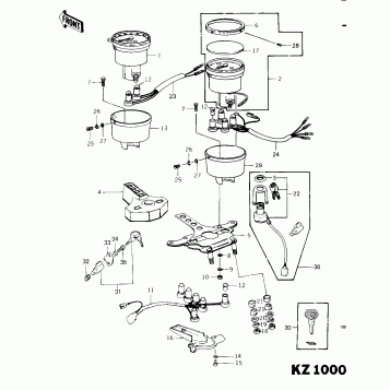 METERS/IGNITION SWITCH ('79-'81 C2/C3)