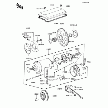 STARTER MOTOR/STARTER CLUTCH (KZ1000-K2)