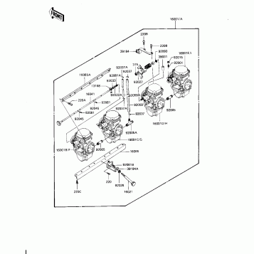 CARBURETOR ASSY (KZ1000-J1/J2)