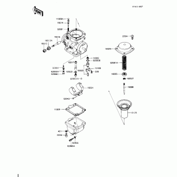 CARBURETOR PARTS (KZ1000-J3) (CANADA)