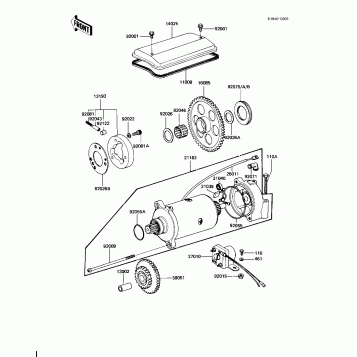 STARTER MOTOR/STARTER CLUTCH (KZ1000-J1)