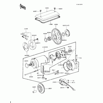 STARTER MOTOR/STARTER CLUTCH (KZ1000-J2/