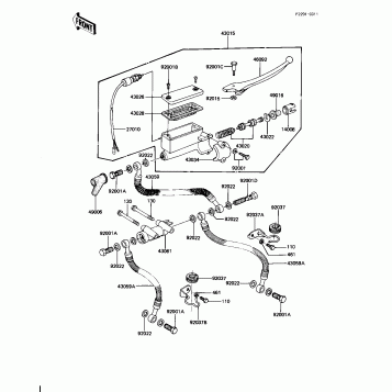 FRONT MASTER CYLINDER (KZ1000-J1/J2)