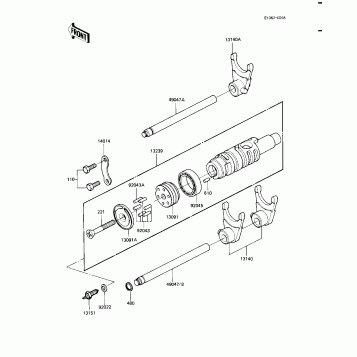 GEAR CHANGE DRUM & FORKS