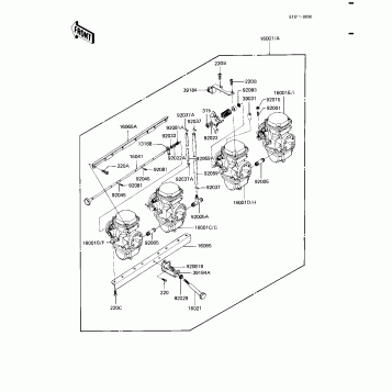 CARBURETOR ASSY (KZ1100-A1/A2)