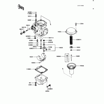 CARBURETOR PARTS (KZ1100-A1/A2)