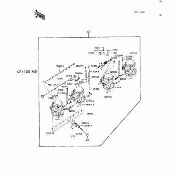 CARBURETOR ASSY (KZ1100-A3)