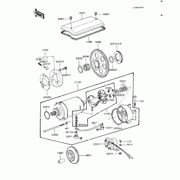 STARTER MOTOR/STARTER CLUTCH (KZ1100-A2/
