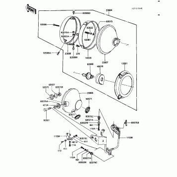 HEADLIGHT (KZ1100-A1/A2)