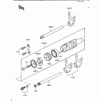 GEAR CHANGE DRUM & FORKS