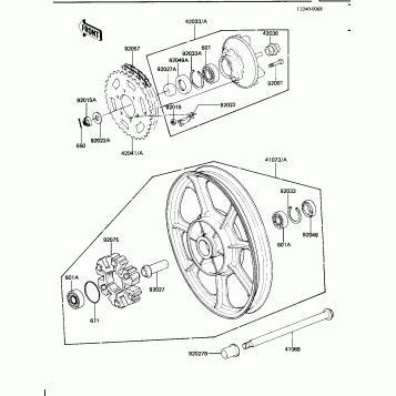 REAR WHEEL/HUB/CHAIN