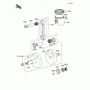 CRANKSHAFT/PISTON (KDX80-B3)