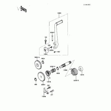 KICKSTARTER MECHANISM (KDX80-B3)