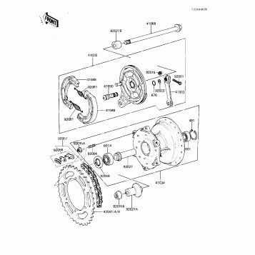 REAR HUB/BRAKE/CHAIN
