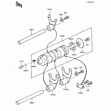 GEAR CHANGE DRUM & FORKS