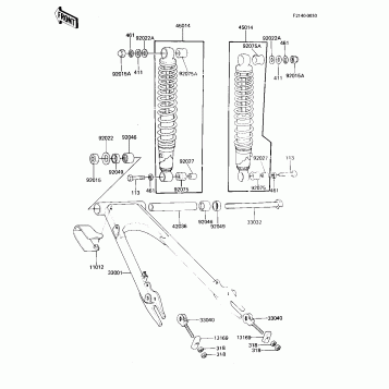 SWING ARM/SHOCK ABSORBERS (KZ305-A1)