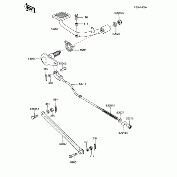BRAKE PEDAL/TORQUE LINK (KZ305-A1)