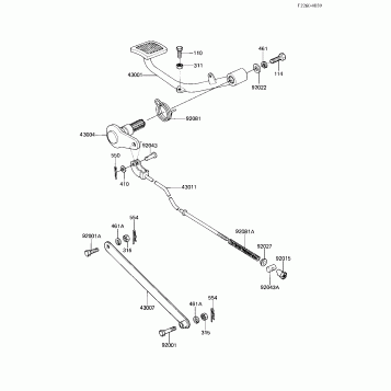 BRAKE PEDAL/TORQUE LINK (KZ305-A2)