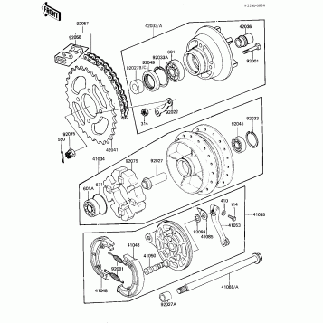 REAR HUB/BRAKE/CHAIN
