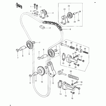 CAM CHAIN/TENSIONER