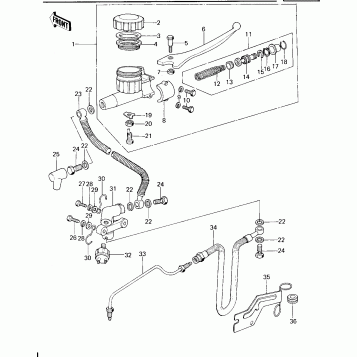 FRONT MASTER CYLINDER (KZ650-B1)