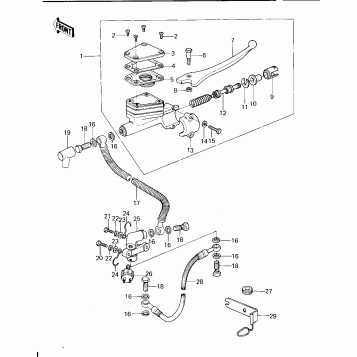 FRONT MASTER CYLINDER (KZ650-B2/B2A/B3)