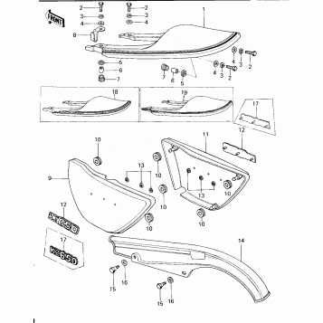 SIDE COVERS/CHAIN COVER/SEAT COVER