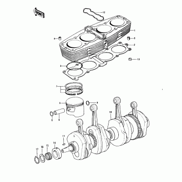 CYLINDER/PISTONS/CRANKSHAFT