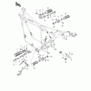 FOOTRESTS/STAND/BRAKE PEDAL