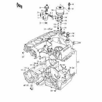 CRANKCASE/BREATHER COVER ('77-'78 A1/A2/