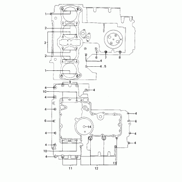 CRANKCASE BOLT & STUD PATTER ('77-'78 A1